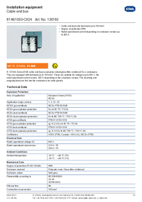 Thumbnail of document Data Sheet - 8146/1093-C924 Cable end box